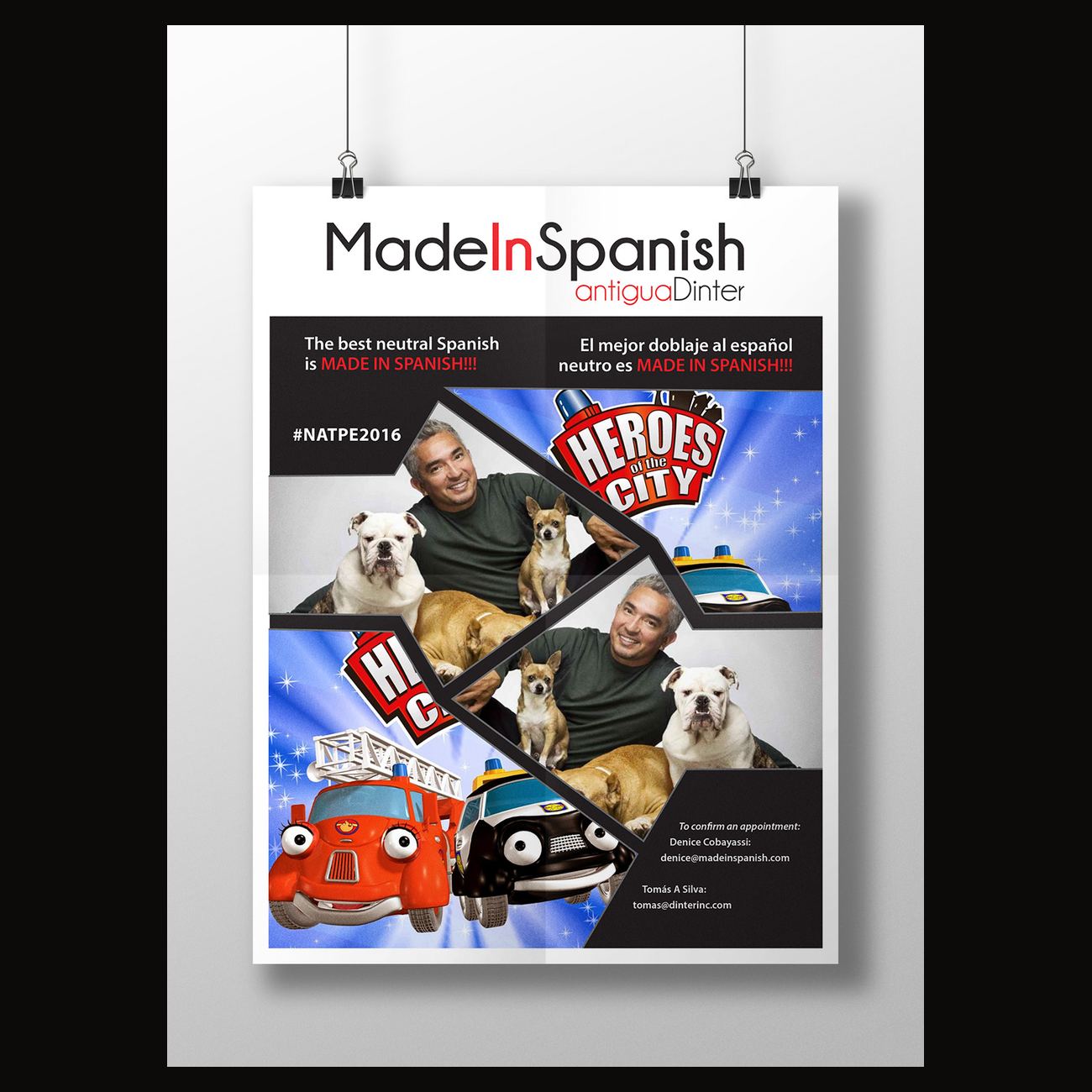 Made in Spanish NATPE trade show poster designed by Longo Advertising
