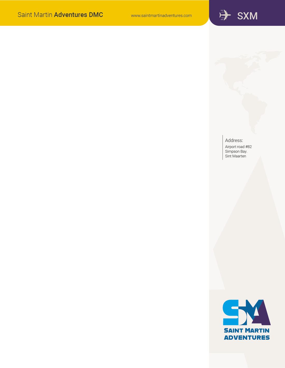 Saint Martin Adventures letterhead