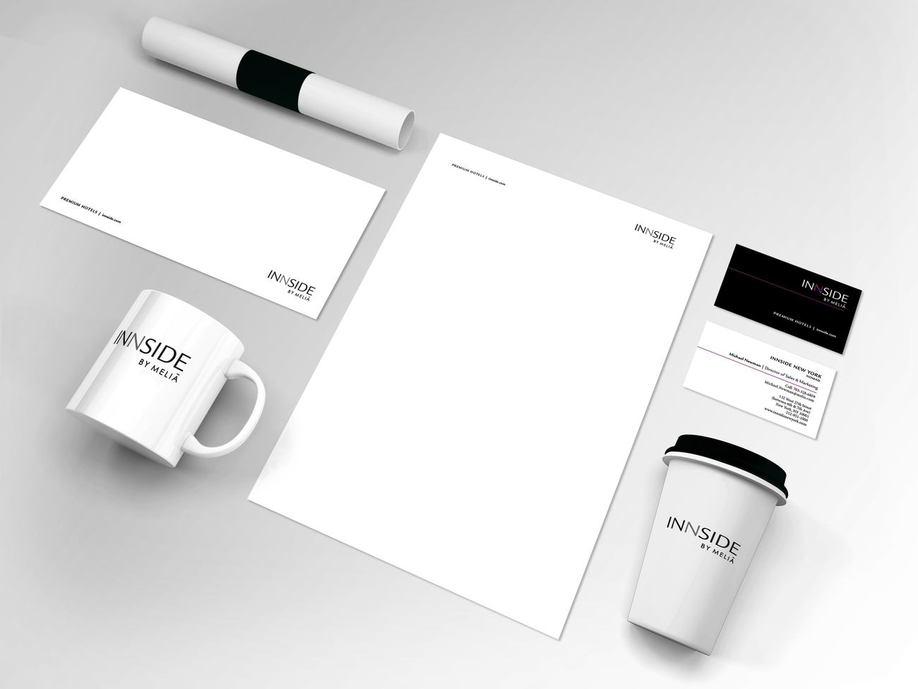 INNSiDE by Melia New York brand identity and stationery by Longo Advertising