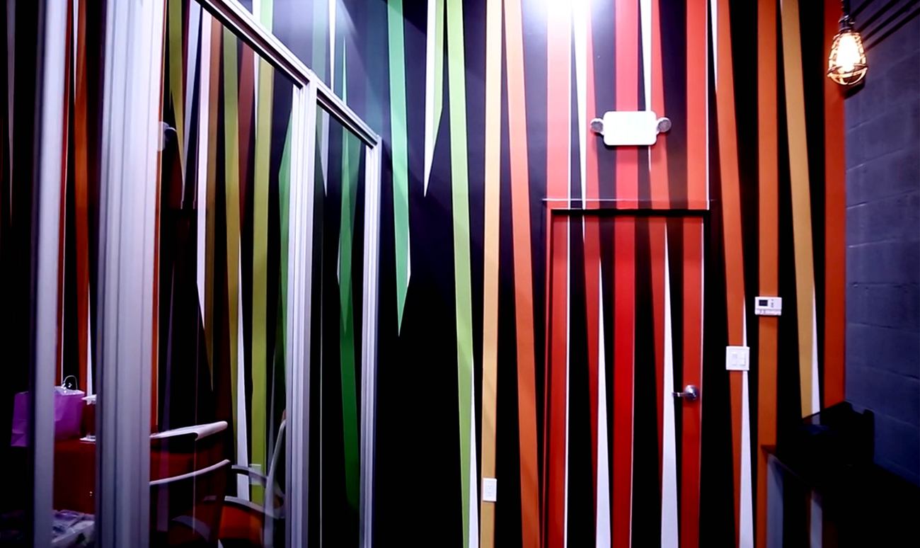 Macias Group kinetic brand environment designed by Longo Advertising